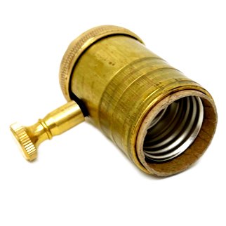Solid Brass Dimmer Socket - Full Range - Heavy Wall - Unfinished Brass - Nostalgicbulbs.com