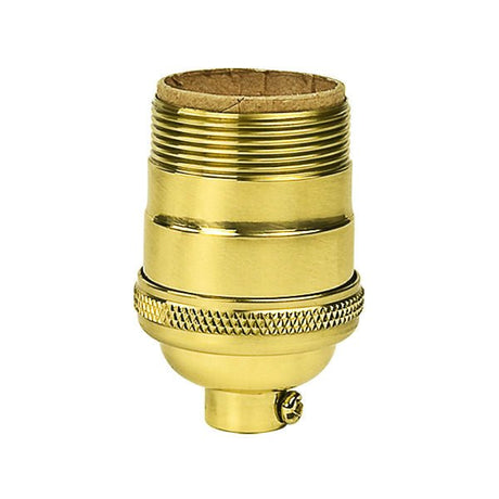 Solid Brass Light Socket with UNO Thread - Nostalgicbulbs.com