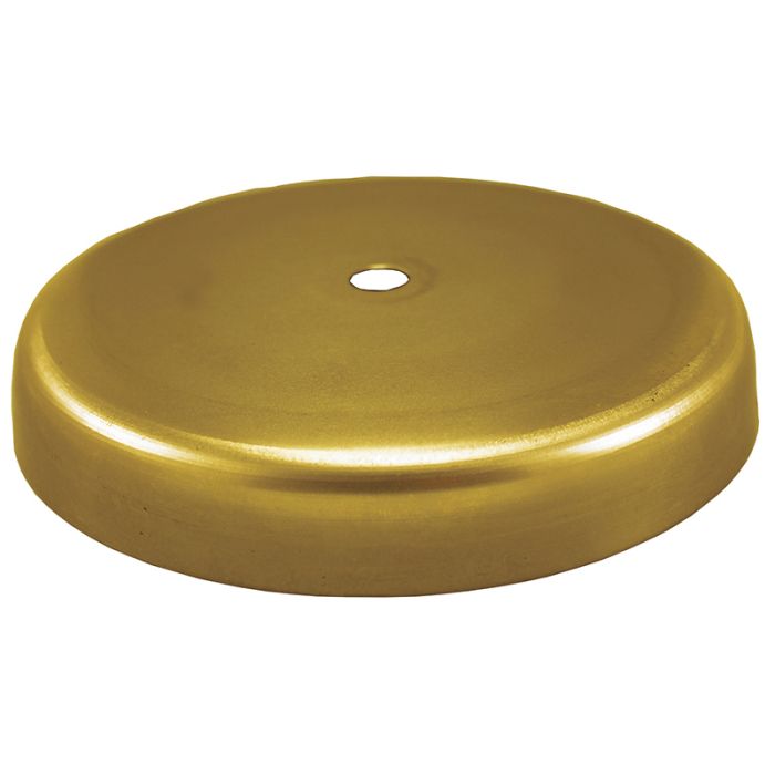 Solid Brass Rounded 1 Hole Canopy 5" - Unfinished Brass - Nostalgicbulbs.com