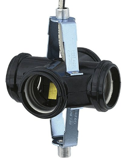 Switchless 4-Light Phenolic Socket - Nostalgicbulbs.com