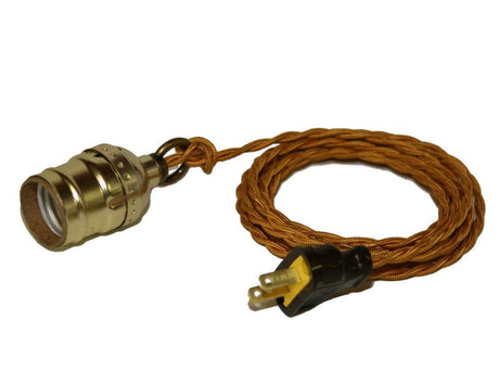 Twisted Gold Antique Cord Lamp - Nostalgicbulbs.com