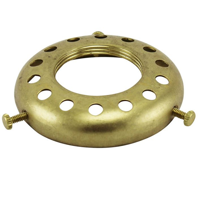 UNO Threaded 2 - 1/4" Unfinished Solid Brass Lamp Shade Holder - Nostalgicbulbs.com