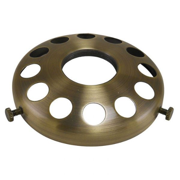 UNO Threaded 3-1/4" Antique Brass Lamp Shade Holder - Nostalgicbulbs.com