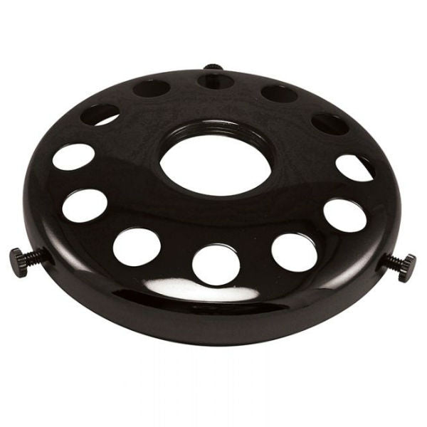 UNO Threaded 4" Black Lamp Shade Holder - Nostalgicbulbs.com