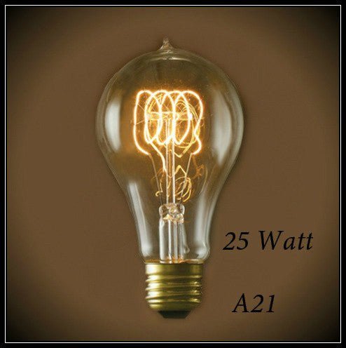 Victorian Loop Style A21 Vintage Light Bulb 25 Watt - Nostalgicbulbs.com