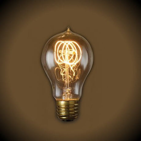 Victorian Loop Vintage A19 Light Bulb 40 Watt - Clear - Nostalgicbulbs.com