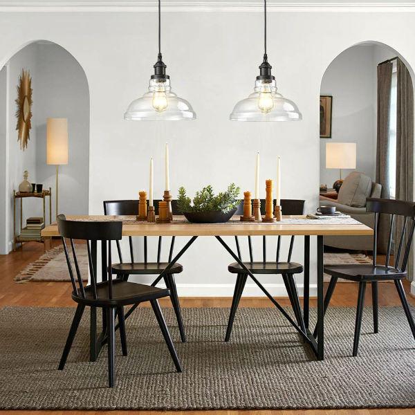 Vintage Industrial Bronze Pendant Lamp - Clear Glass - Nostalgicbulbs.com