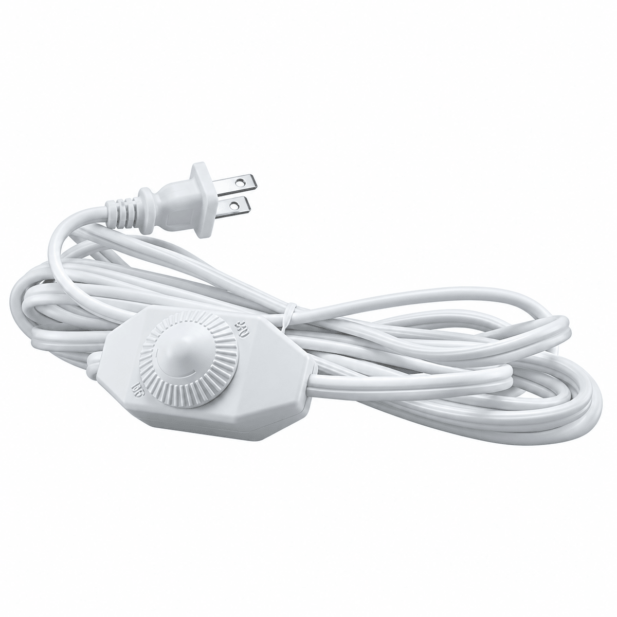 White Parallel Cord set with Full Range dimmer switch - 11 ft. - Nostalgicbulbs.com