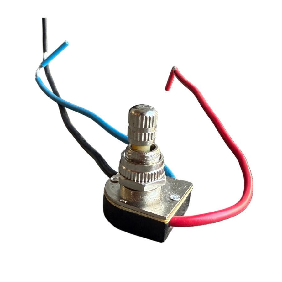 Zing Ear ZE - 116M 3 Way Turn Knob Switch - Polished Nickel - Nostalgicbulbs.com