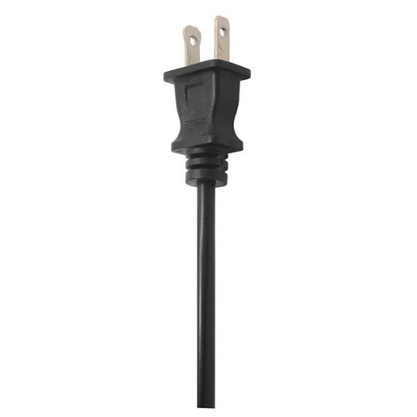 Black 10 feet cord set with molded polarized plug 
