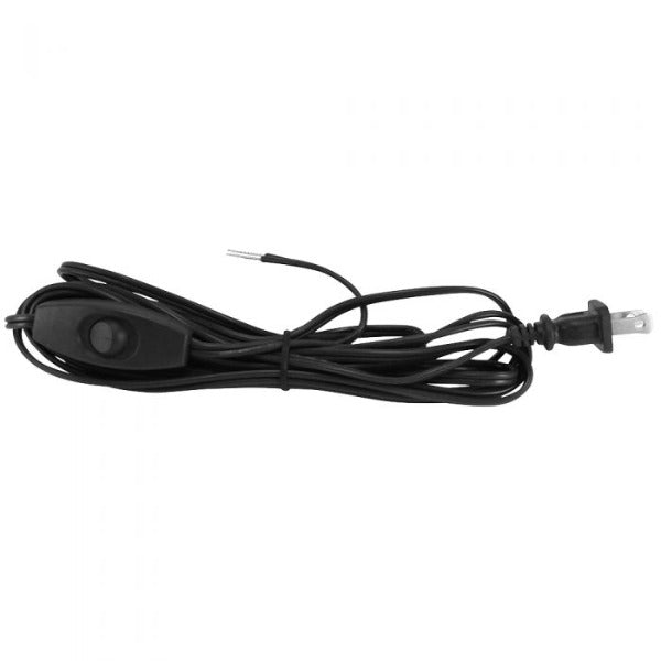 Black Cord Set with On/Off Switch and Plug