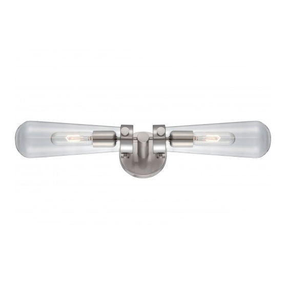 Brushed Nickel 2-Lights Wall Sconce