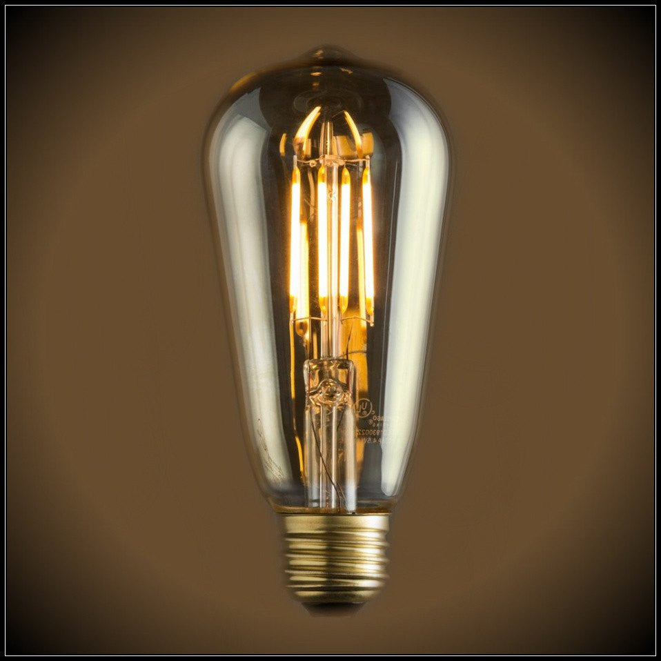 LED Filament Edison Light Bulb - ST21 - 4 Watt - Amber - 2200K
