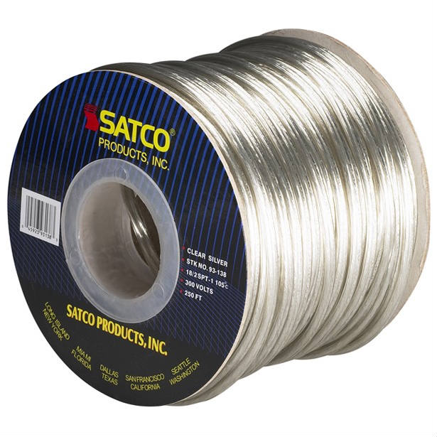 Clear Silver SVT Round Wire - 250 ft. Spool