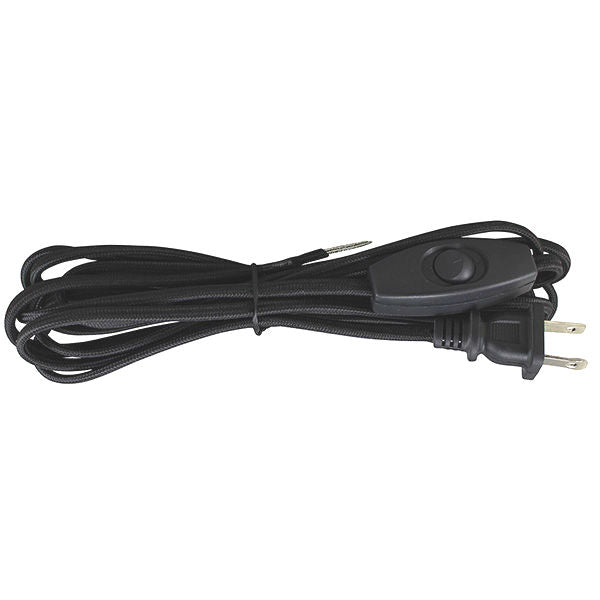 Black Cloth Cords set with switch