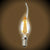 Vintage LED Filament Flame Tip Bulb - 2 Watt - Candelabra