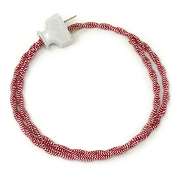 Red and White Twisted Cord Set