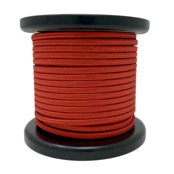 Red parallel (flat) cloth covered wire- Per ft.