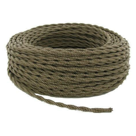 Brown & Beige Twisted Wire - Per ft.