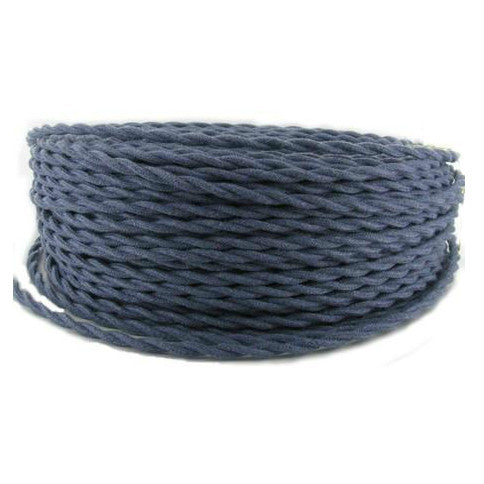 Denim Cotton Covered Twisted Wire- Per ft.