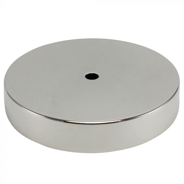 Metal table lamp base in Polished Nickel Finish with no side hole