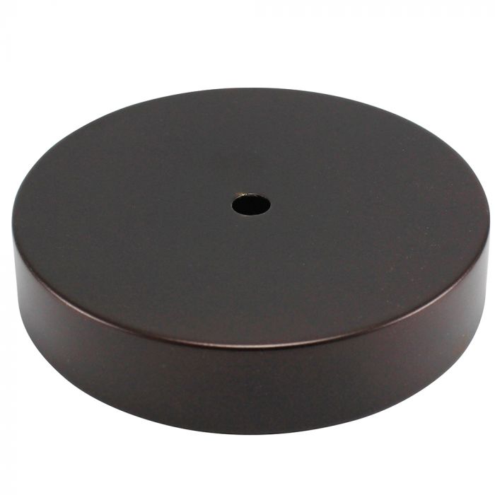 Metal Table Lamp Base - 5" Diameter - Bronze - No Side Hole