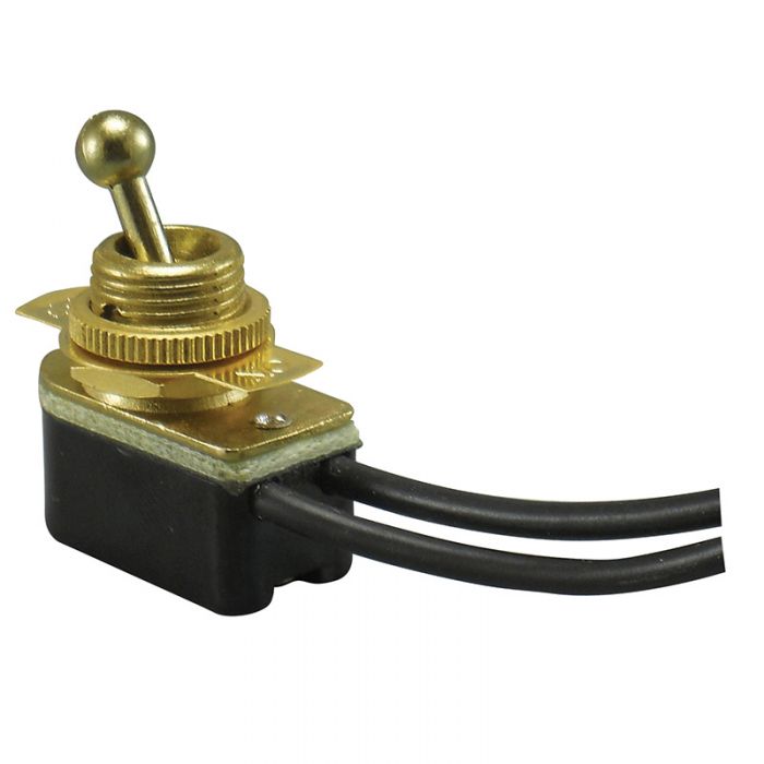 On/Off Toggle Switch - Brass