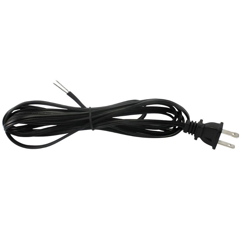 Black Plastic SPT-1 Cord Set with Plug