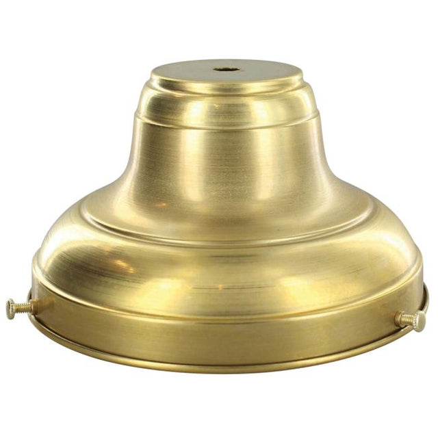 6" Lip Fitter Glass Holder - Solid Brass - Unfinished - 3 Set Screws - Nostalgicbulbs.com