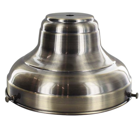 6" Lip Fitter Glass Holder - Steel - Antique Brass Finish - 3 Set Screws - Nostalgicbulbs.com