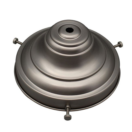 6" Lip Fitter Glass Holder - Steel - Satin Nickel Finish - 3 Set Screws - Nostalgicbulbs.com