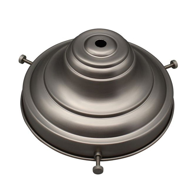 6" Lip Fitter Glass Holder - Steel - Satin Nickel Finish - 3 Set Screws - Nostalgicbulbs.com