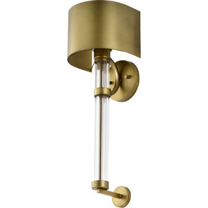 Natural Brass Wall Sconce 8 Inch
