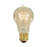 60 Watt A19 Quad Loop Edison Light Bulb - Clear Glass, E26 Base, 2700K - Nostalgicbulbs.com