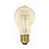 60 Watt A19 Quad Loop Edison Light Bulb - Clear Glass, E26 Base, 2700K - Nostalgicbulbs.com