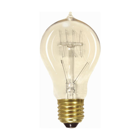 60 Watt A19 Quad Loop Edison Light Bulb - Clear Glass, E26 Base, 2700K - Nostalgicbulbs.com