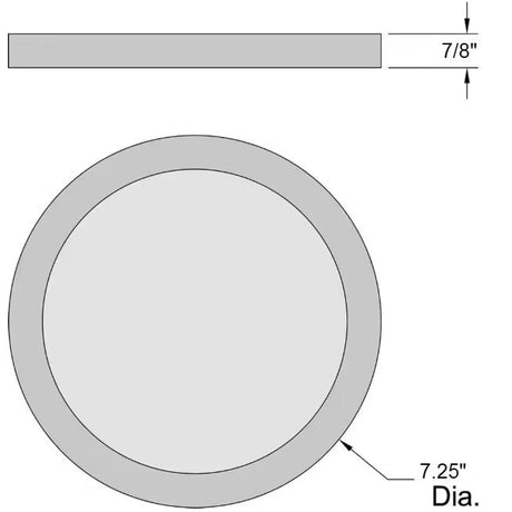 7.25" Ultra - Low Profile White Integrated LED Flush Mount 5 CCT - Nostalgicbulbs.com