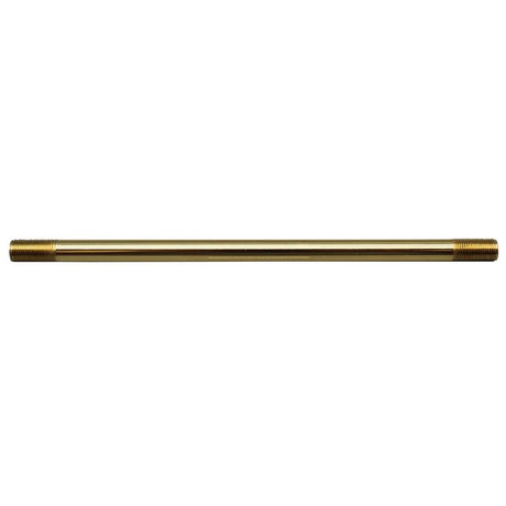8 Inch Brass Plated Finish Pipe with 1/8 IPS - Thread - Nostalgicbulbs.com