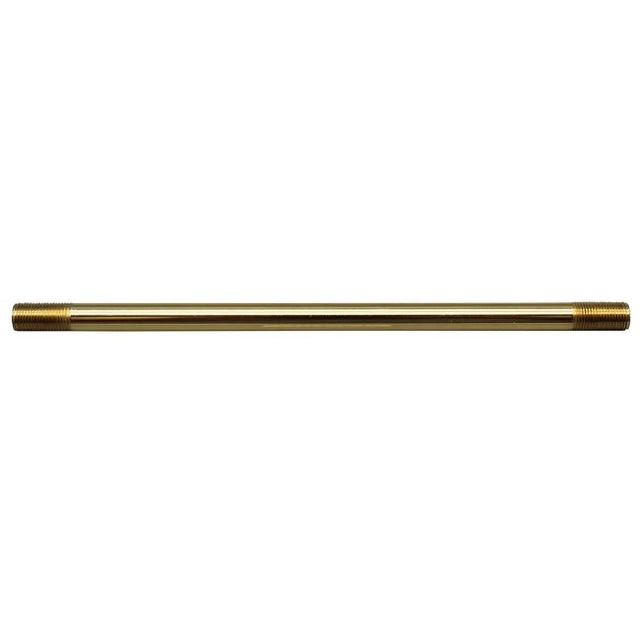 8 Inch Brass Plated Finish Pipe with 1/8 IPS - Thread - Nostalgicbulbs.com