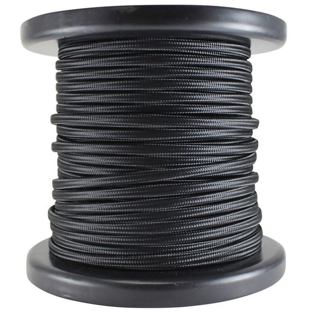 Antique Style Rayon Covered Wire - 100 FT Spool - Black
