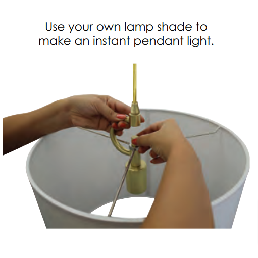 Use shade to make a pendant light