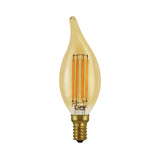 LED Chandelier Filament Bulb 40-Watt Equivalent CA10 - Amber - 4 Pack