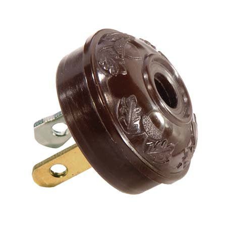 Acorn Early Vintage Wire Plug - Brown - Nostalgicbulbs.com