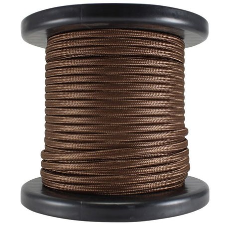 Antique Style Rayon Covered Wire – 100 FT Spool – Brown – 18 AWG – UL Listed - Nostalgicbulbs.com