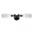 Beaker 2-Lights Sconce - Aged Bronze Finish with Clear Glass Shade - Nostalgicbulbs.com