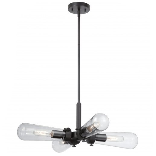Beaker 4-Lights Aged Bronze Finish Hanging Fixture - Nostalgicbulbs.com