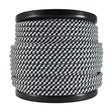 Black and white houndstooth round SVT-2 cloth covered cord - Per ft. - Nostalgicbulbs.com