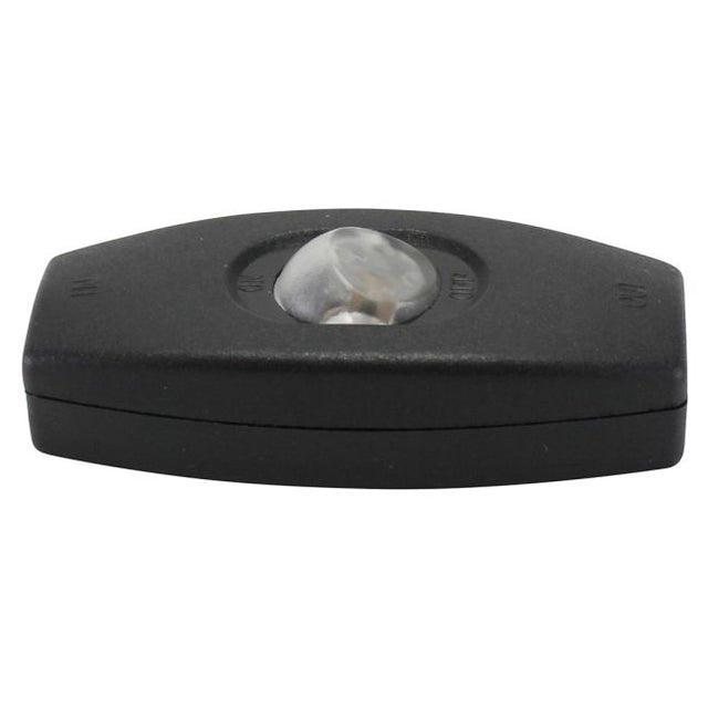 Black Feed-Thru Cord Rocker Switch with Illuminated Button – SPT-2 - Nostalgicbulbs.com