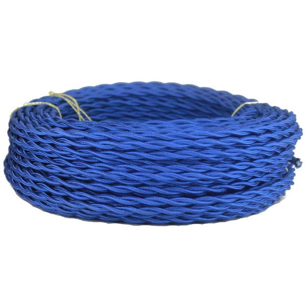 Pull Wire Color Blue Blue Rayon Covered Twisted Wire | 18 gauge 2 conductor cord ...