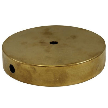 Brass Table Lamp Base - 5" Diameter - Unfinished Solid Brass - Nostalgicbulbs.com